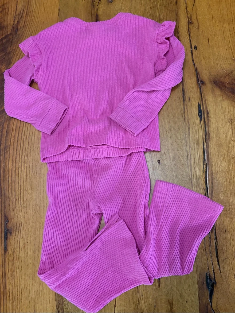 Girls Precious 4T Mixed Pink & Brown Pants Sets and Dress Lot, Eight Pieces